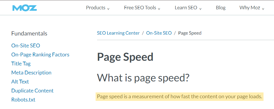 how to increase page speed